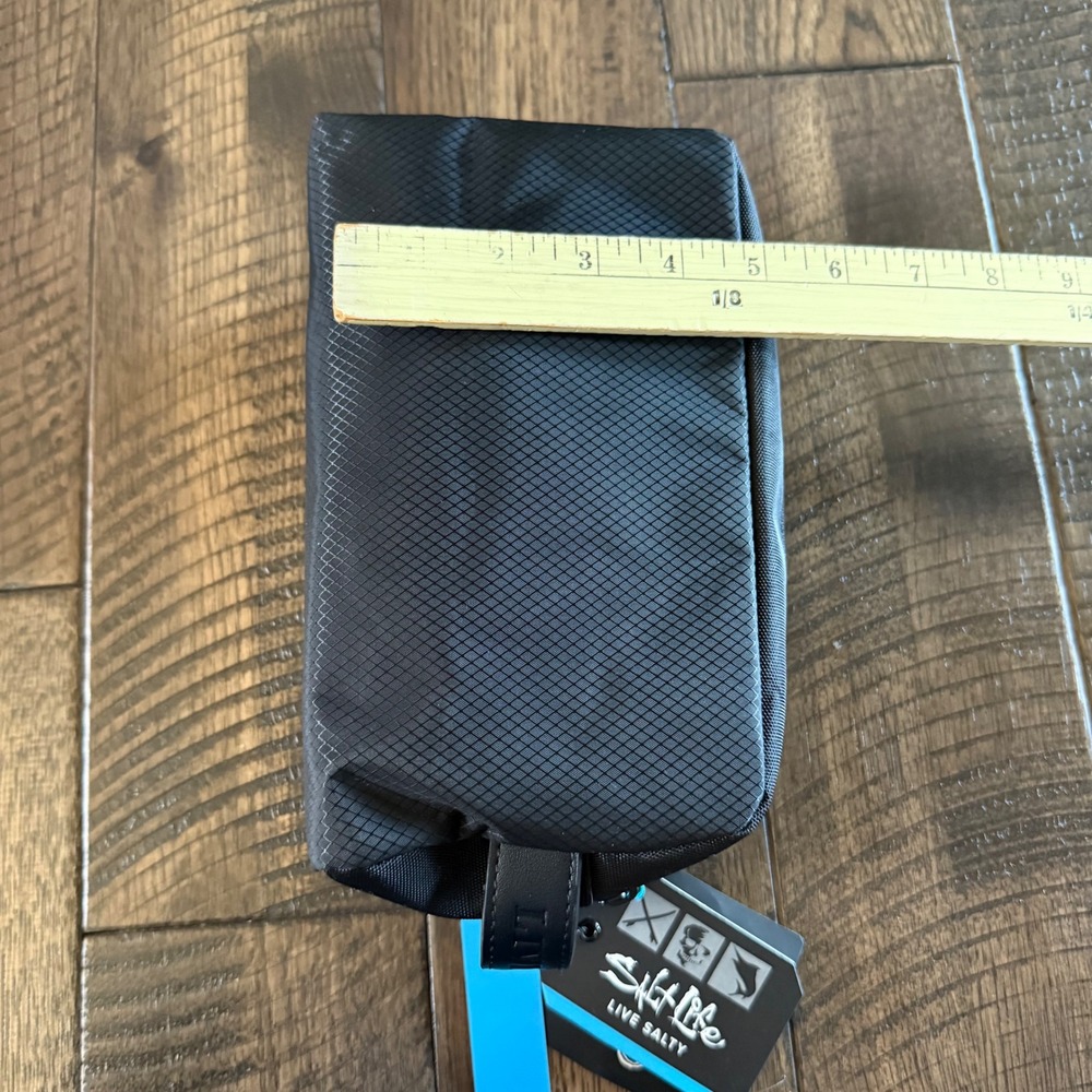 Salt Life Mens Toiletry Bag Black Ripstop Dopp Kit‎ Travel Case Blue Zip NEW - Picture 7 of 8